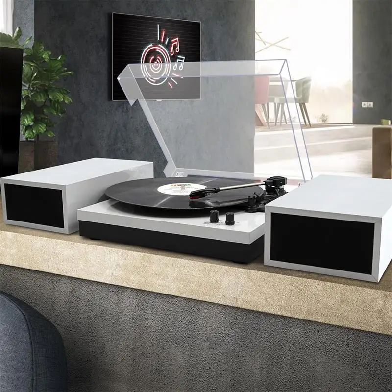 Bluetooth speaker for household modern simple combined white vinyl record player