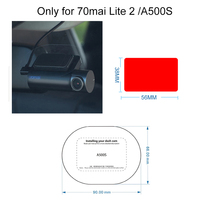 For 70mai Dash Cam Lite 2  A500S Electrostatic Sticker for 70mai Lite 2 Car DVR film holder 3pcs