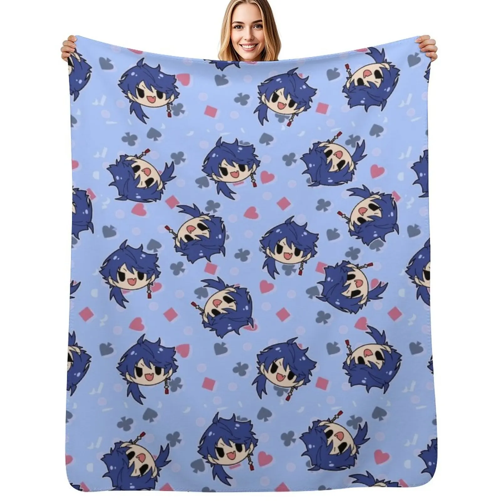 

Dice casino pattern (pastel blue) Throw Blanket Modern Design Soft Blanket for Home Decor