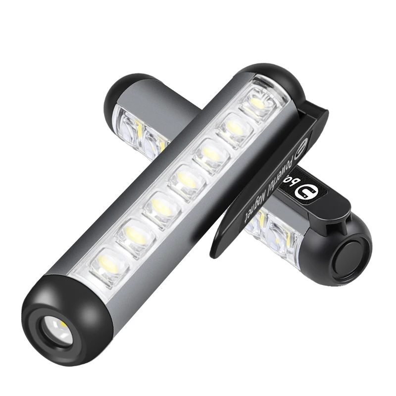 Torcia a LED 18650 Batteria Torce ricaricabili ad alta potenza Magnete Luce da lavoro Torce COB Lanterna da campeggio esterna