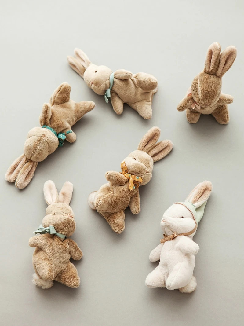 My First Bunny Plushies for Baby Tiny Rabbit Plush Toys for Infant Toddler Cuddly Soft Stuffed Rabbit Baby Shower Gift Wholesale