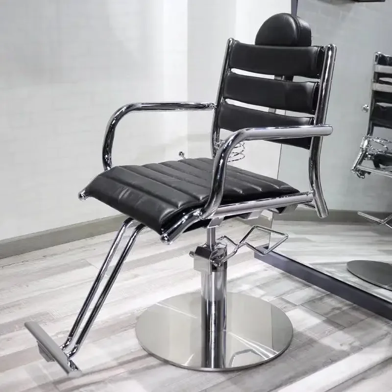 

Salon Chair Hair Stylist Down Perm Equipment Furniture Styling Height Adjustable Elegant Chairs Wheels Barber Silla De Barbero