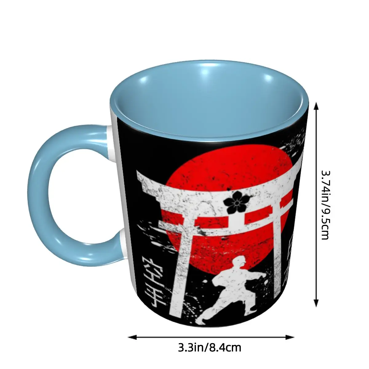 Budo Soul Karate Spirit Martial Arts Mug Funny Ceramic Coffee Cups Tea Mugs Milk Cup Drinkware Gifts for Friends DIY Custom