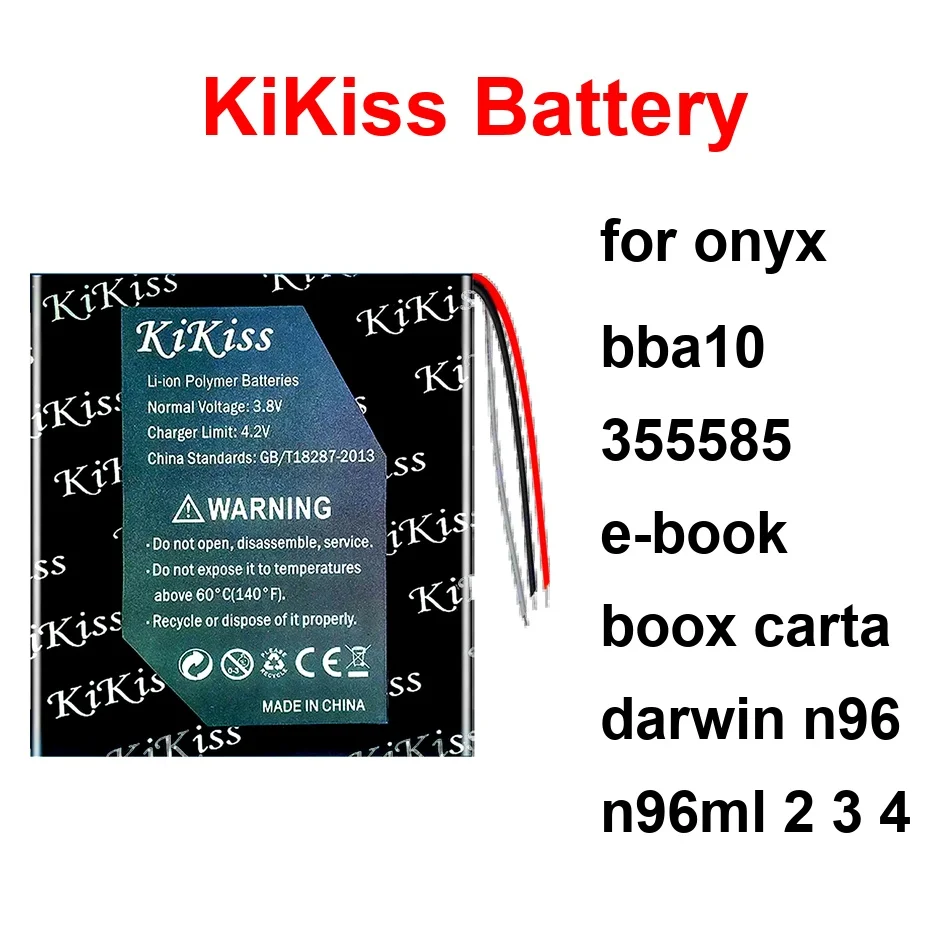 

Аккумулятор с длительным сроком службы 3100-4800 мАч для Onyx BBA10 355585 E-Book Boox Carta Darwin N96 N96ml 2 3 4