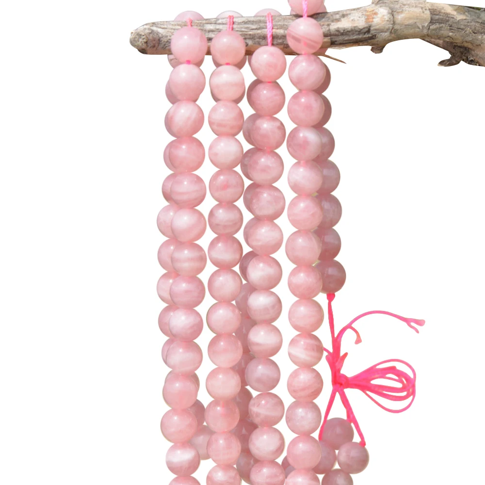 

Grade AA Natural Madagascar Rose Quartz Beads 6mm-16mm Smooth Polished Round NOT Dyed 15 Inch Strand