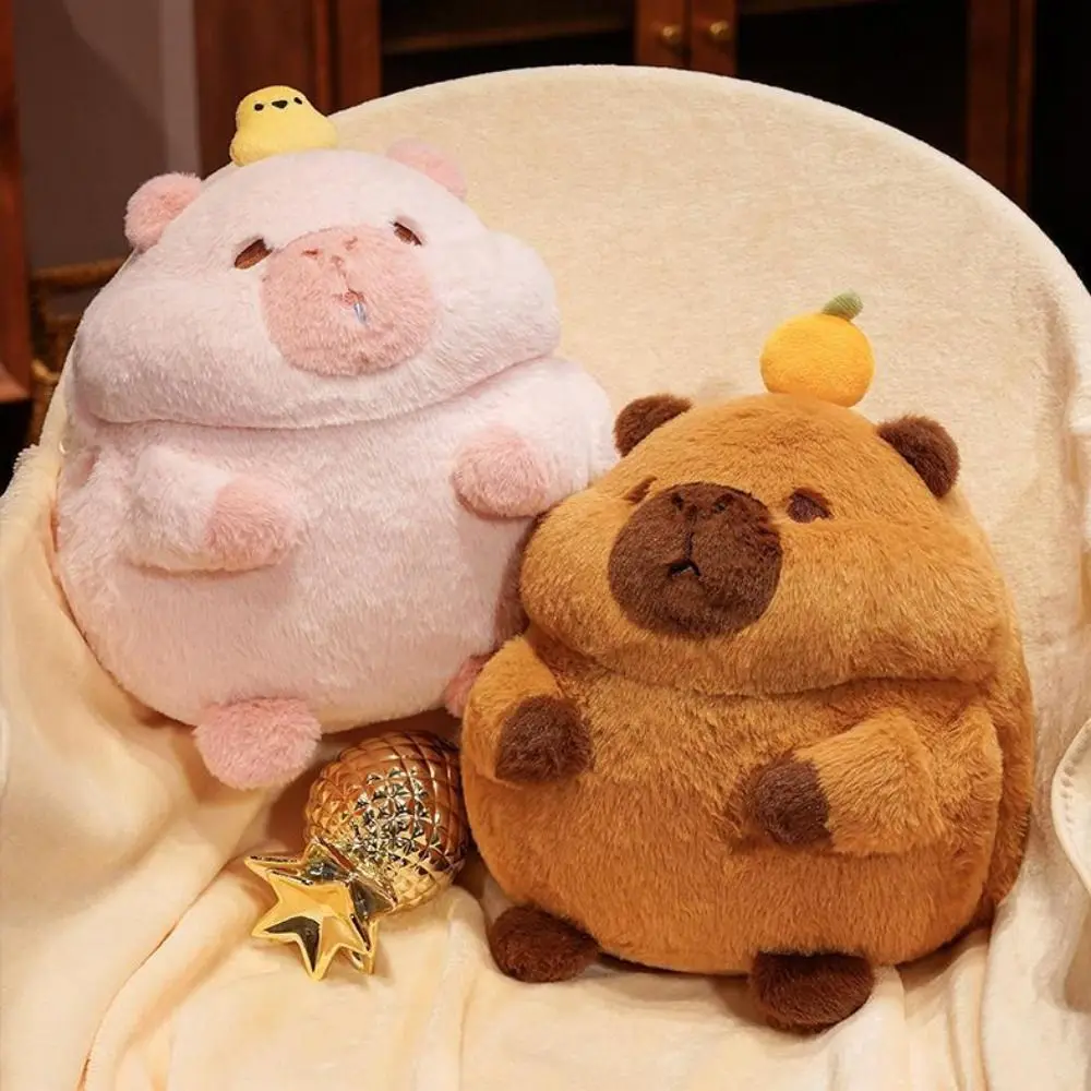 

With Blanket Warming Capybara Hand Pillow Multi-Function Fluffy Capybara Plush Doll Nap Pillow Soft Toy