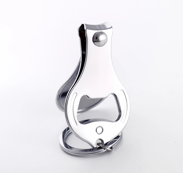 1 Piece Small Foldable Stainless Steel Nail Clippers Key Chain Cutter Trimmer Metal Keychain Opener Key Ring 17084