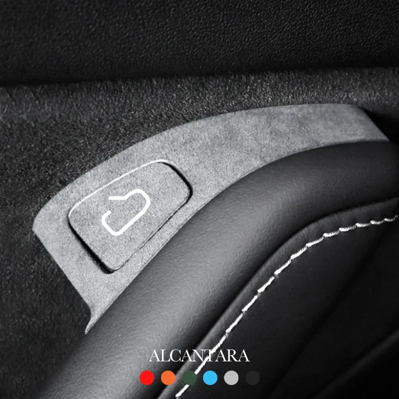 

Applicable to Tesla Model 3/y door switch button sticker, new version flip fur interior, decorative accessories