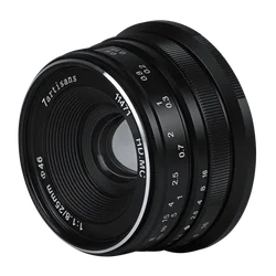 7artisans 7 artisans 25mm F1.8 Manual Focus Prime Lens for Sony E Zev-10 A6300 A6500 A7 Fujifilm FX X-T5 Canon EOS-M Micro 4/3