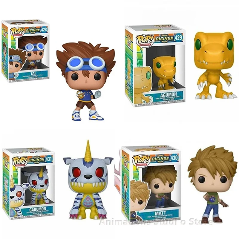 Funko Pop Animation Digital Monster Digimon TAI #428 AGUMON #429 MATT #430 GABUMON #431 Vinyl Action Figure Toys Gifts for Kids