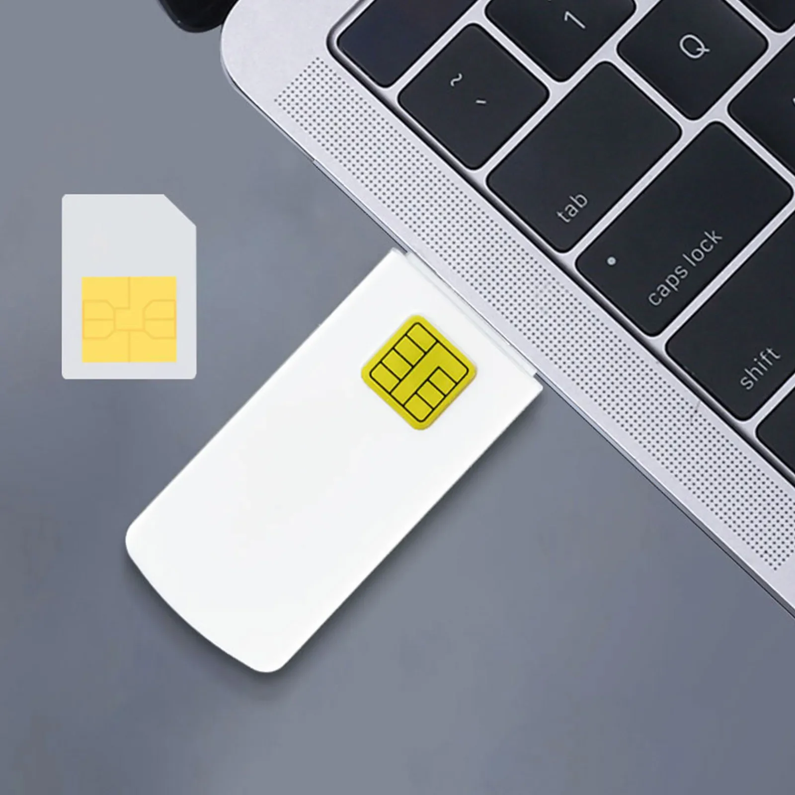 USB SIM Smart Card Reader Lightweight High-Speed ESIM Card Adapter Plug and Play for Android Windows Mac OS Computer PC
