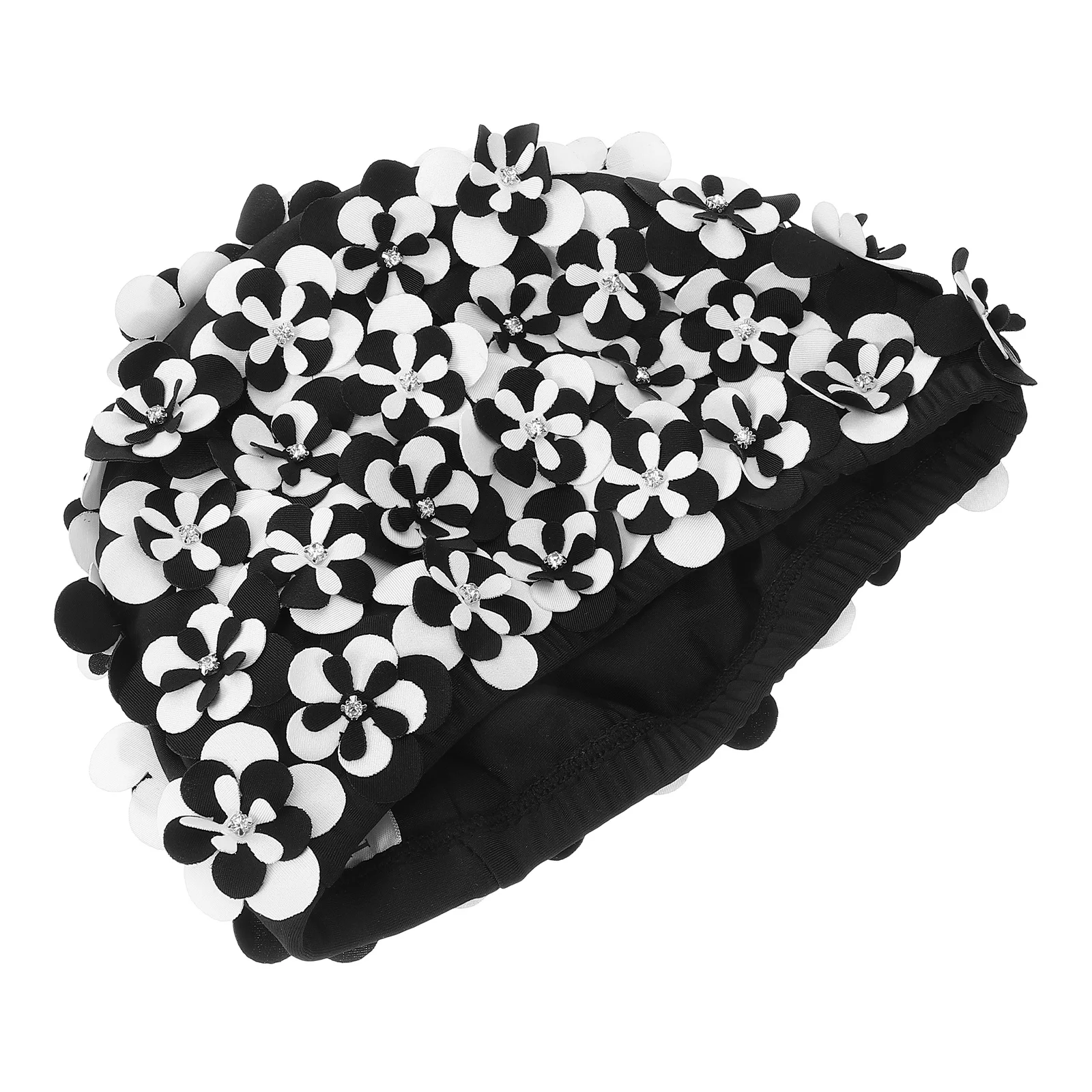 

Floral Waterproof Swim Cap Hair Protection Women Swimming Hat Stretchy Wear-Resistant Flower Swim Hat Flower Swimming Cap