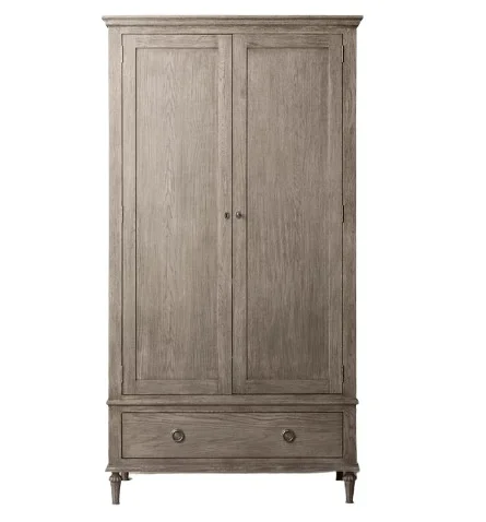 

Original single American oak wardrobe French retro storage cabinet adult wardrobe bedroom double door