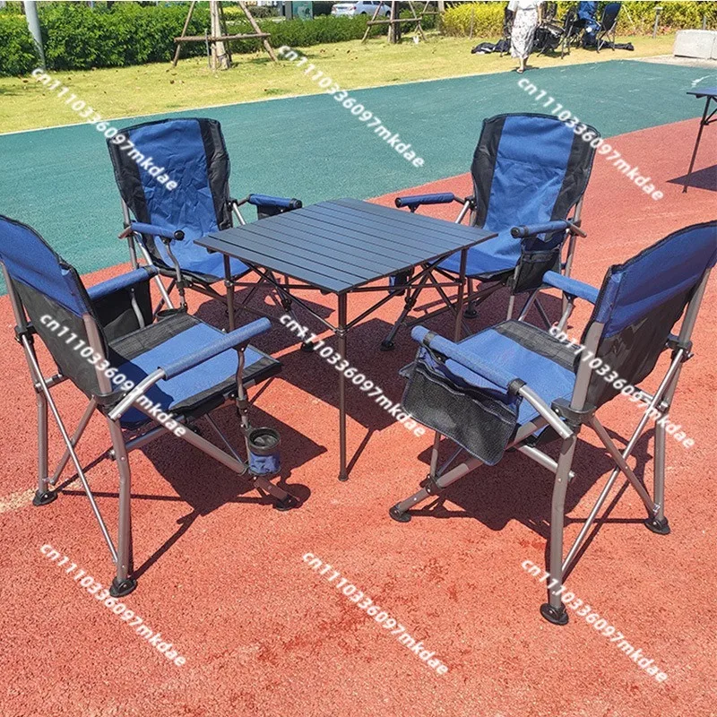

Portable Aluminum Alloy Outdoor Folding Table Light Weight BBQ Picnic Egg Roll Table with Lifting Feature for Night Market