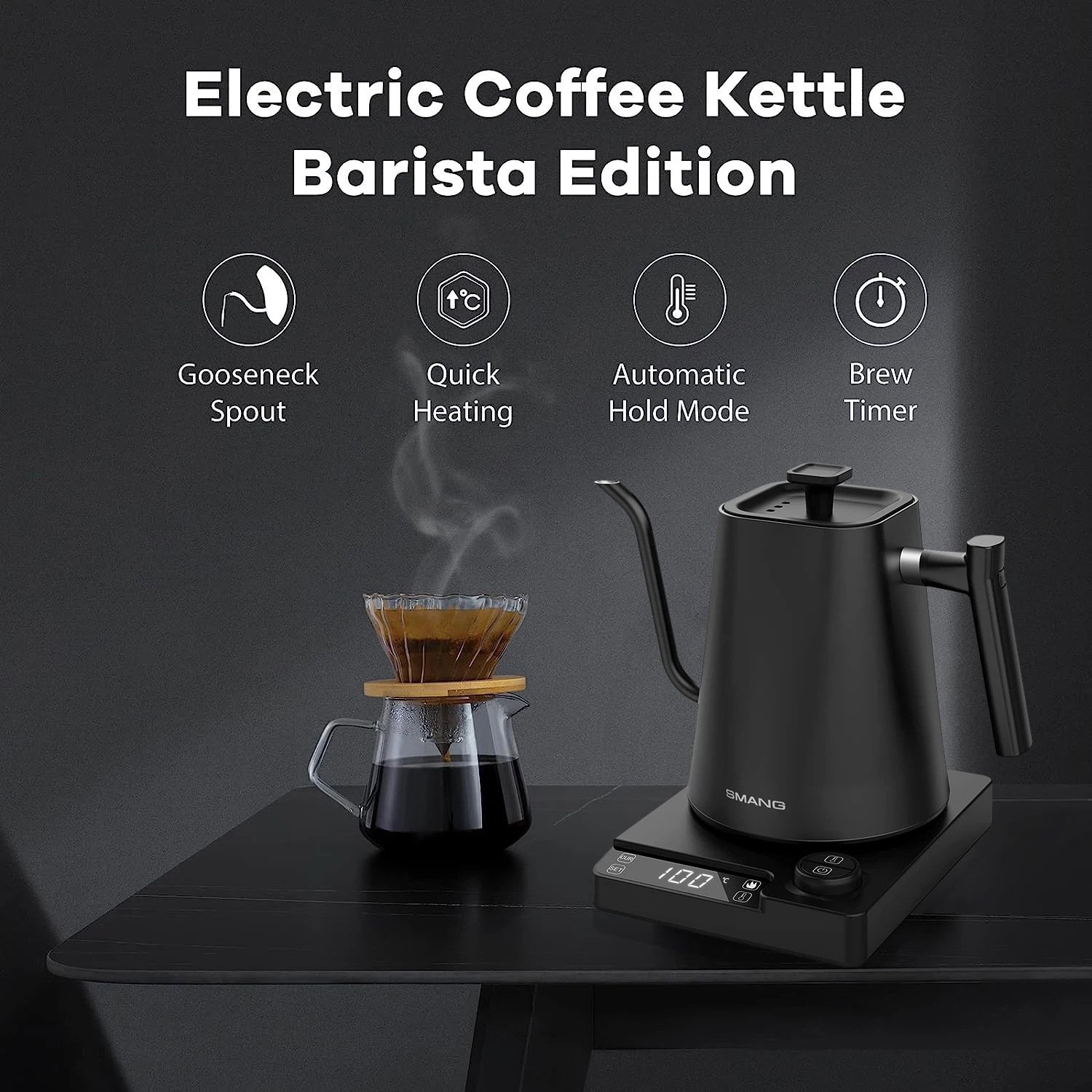 SMANG 1200W Gooseneck Electric - đánh giá và giá Electric Kettle Gooseneck