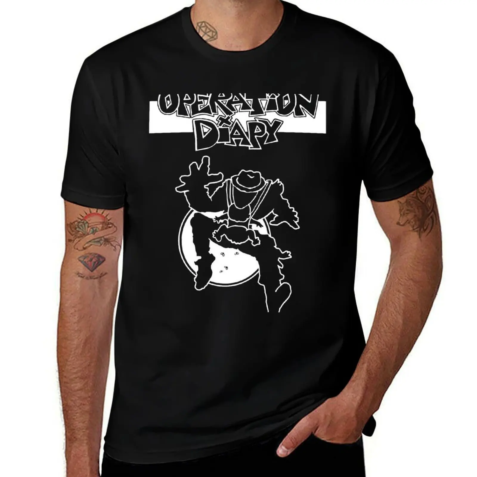 

Operation Diapy Punk Rock Dad Operation Ivy T-Shirt oversizeds funny costumes t shirts for men cotton