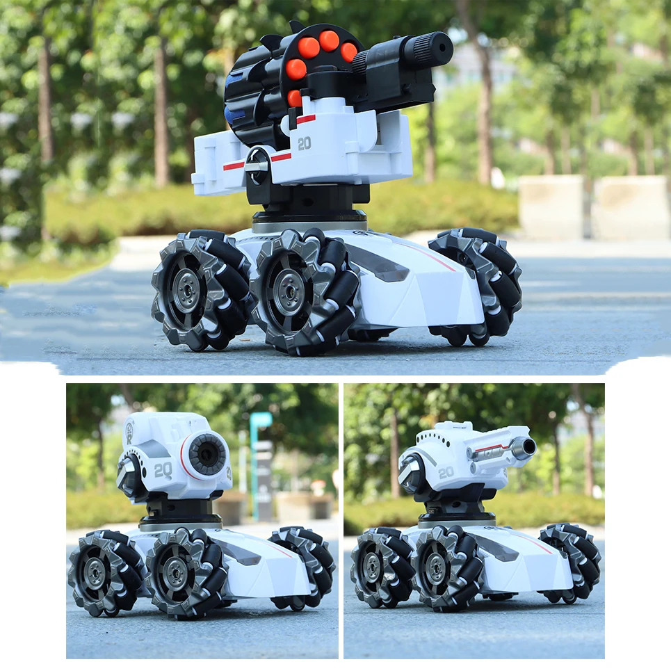 New 3in1 2.4G 4WD RC Tank Water Bomb Watch Gesture Sensing Off-road Drift Remote Control Tank With Music Light RC Car Kids Toys