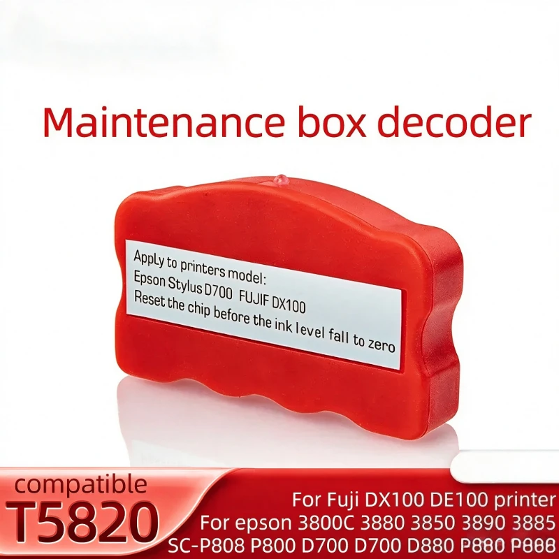 T5820 Maintenance Box Chip Resetter for Epson/Fuji D700 D880 P808 P800 DX100 Waste Ink Tank Decoder
