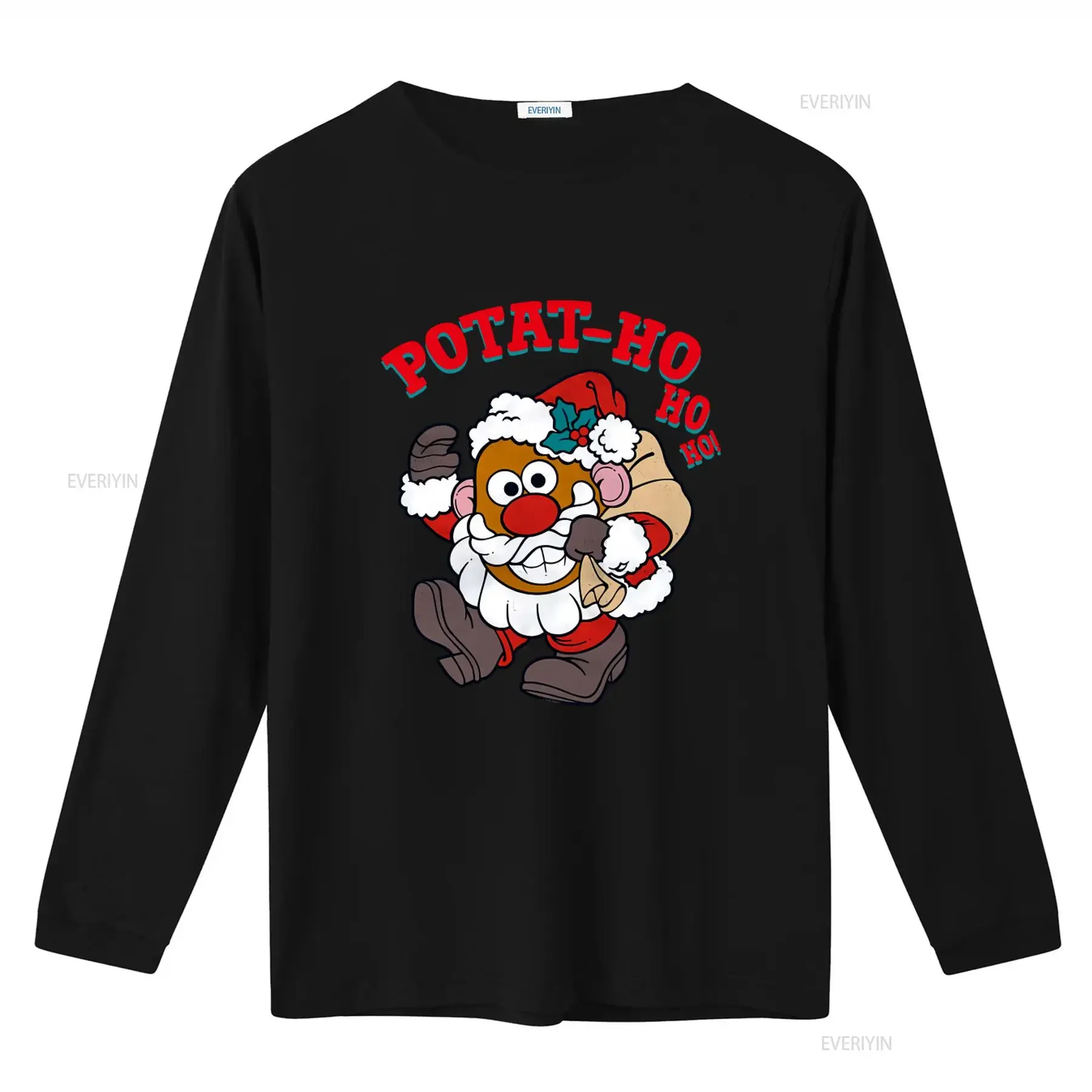 Funny Christmas Youth Potat Ho Mr Potato Head T Shirt vintage Washed homme Slightly Breathable designer clothes graphic