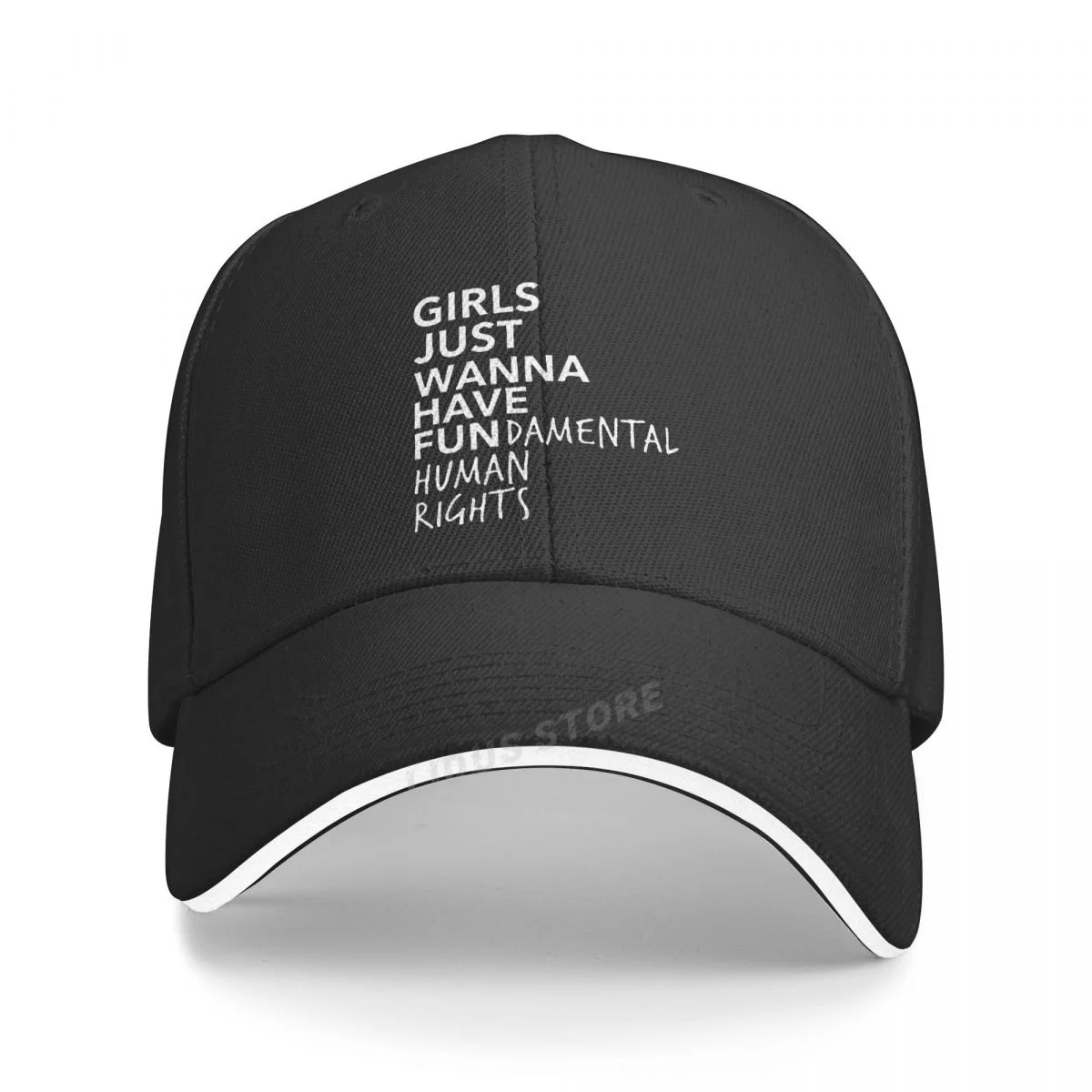 

Feminist Feminism Baseball Cap Girls Just Wanna Have Fundamental Human Rights Letter Print Hat Women Summer Sun Snapback Hats