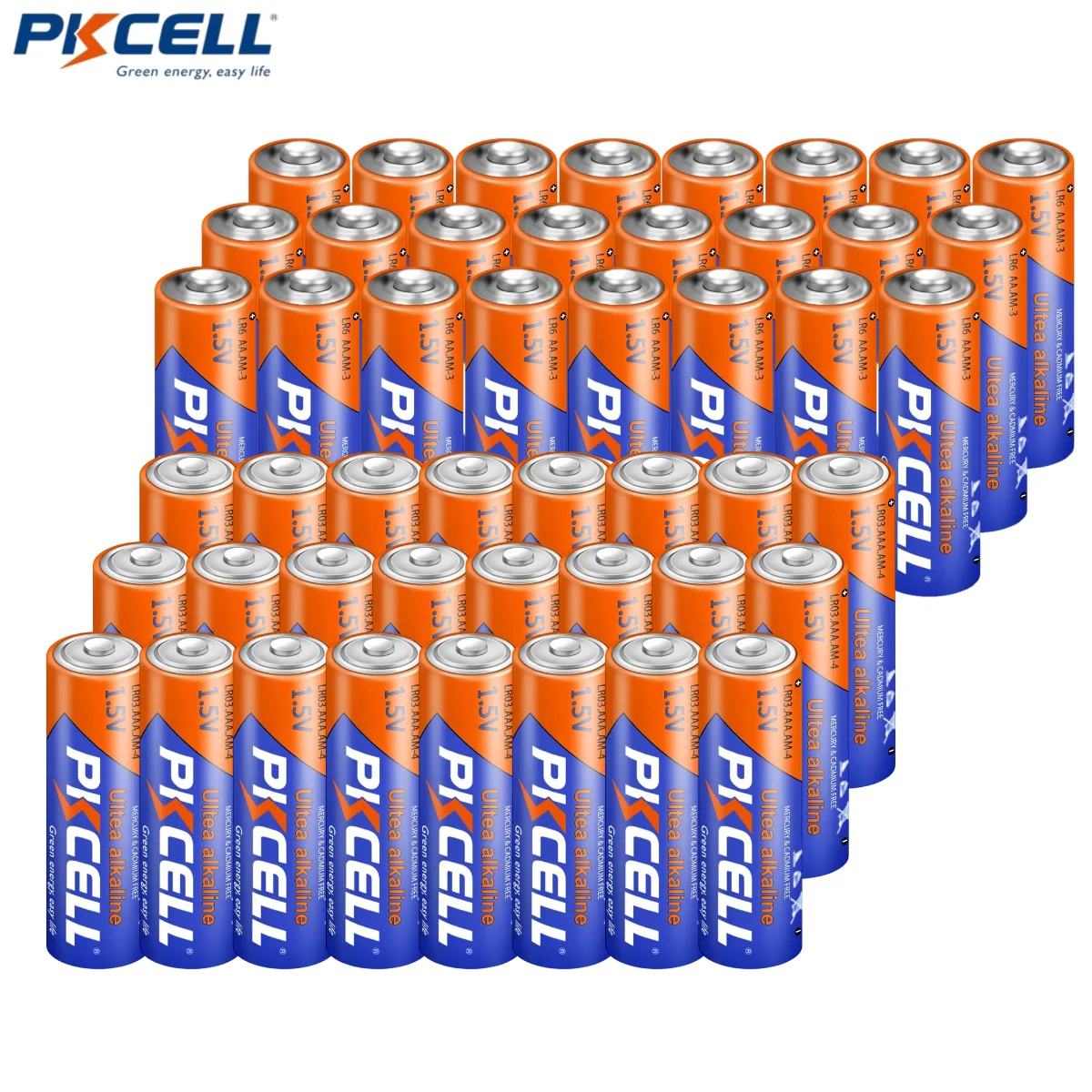 

PKCELL 48PC/Pack AAA+AA Combo Alkaline Battery LR06 LR03 1.5V AM4 E92 24AC Batteries For Cassettes Players Radios Appliances