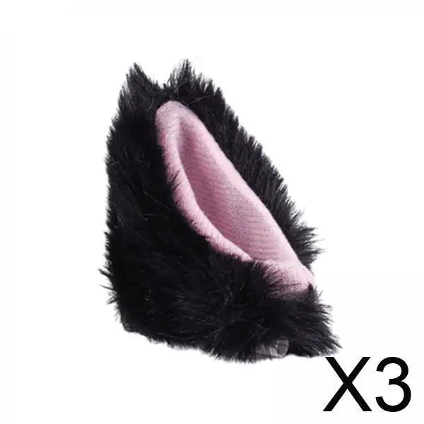 

Plush Ear Hat Sticker Helmet Accessory for Motorcycle Bicycle Snowboard Unisex Creative Decoration
