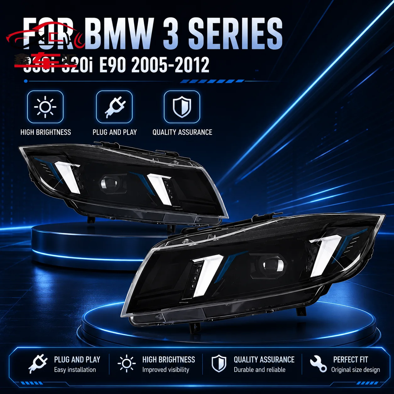 

Car LED Headlight Lamp For BMW E90 2005-2012 Fog DRL Brake Turn Signal Lamp Plug And Play