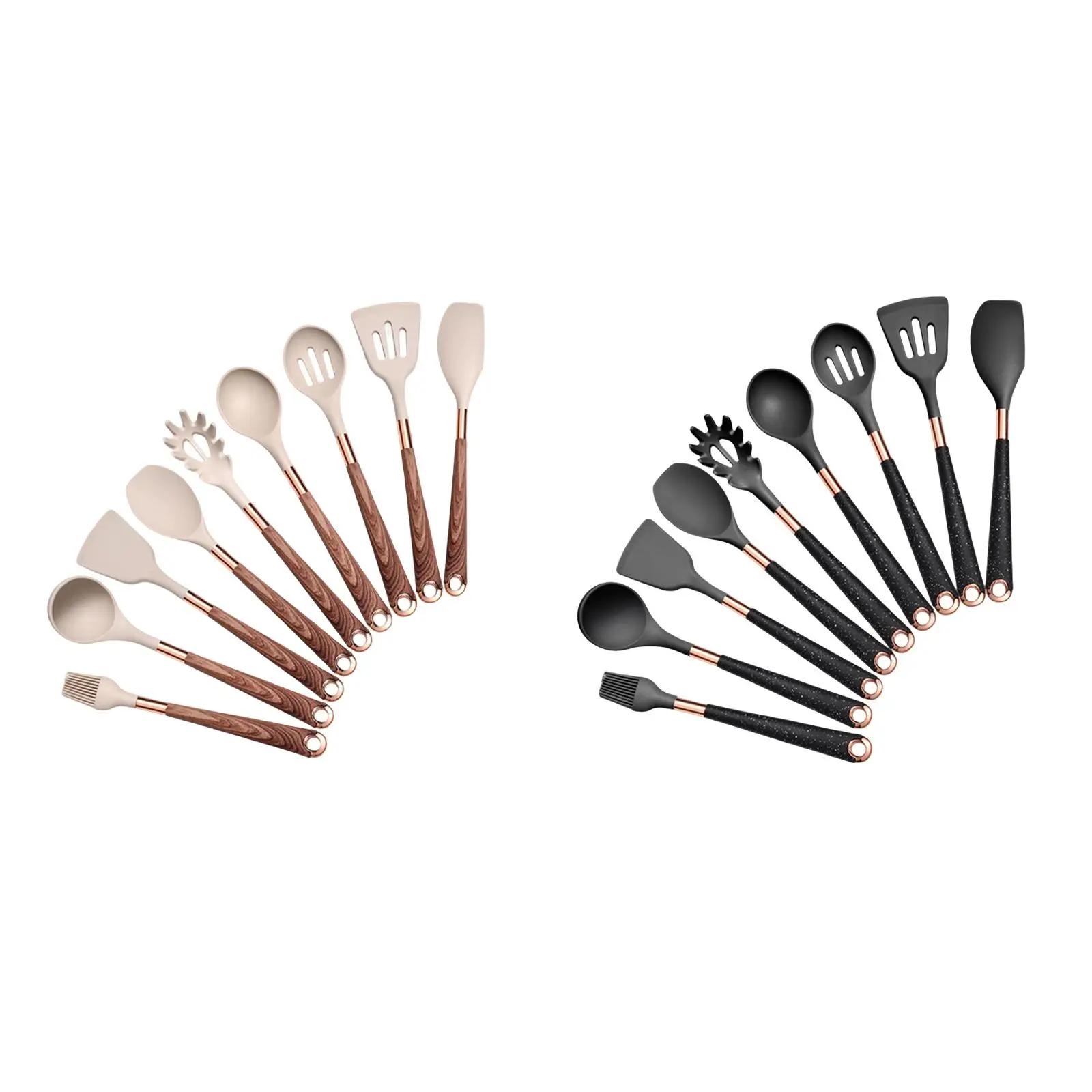 9 Piece Set for Cooking Slotted Spoon, Turner, High for Pots and Pans