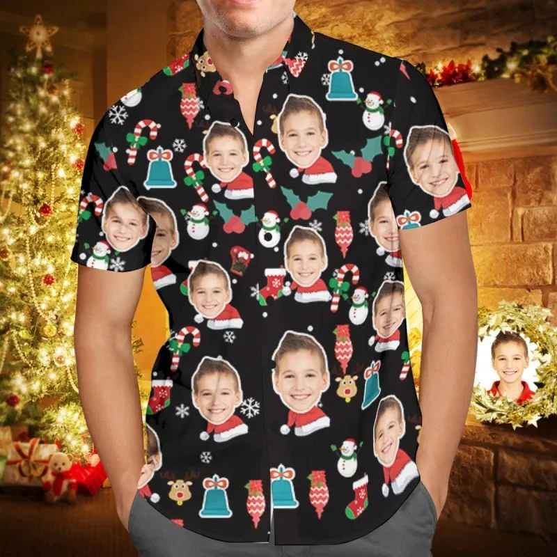 Divertente babbo natale Cosplay foto 3D camicie stampate per uomo vestiti natale foto personalizzate camicette regali di natale fai da te top Unisex