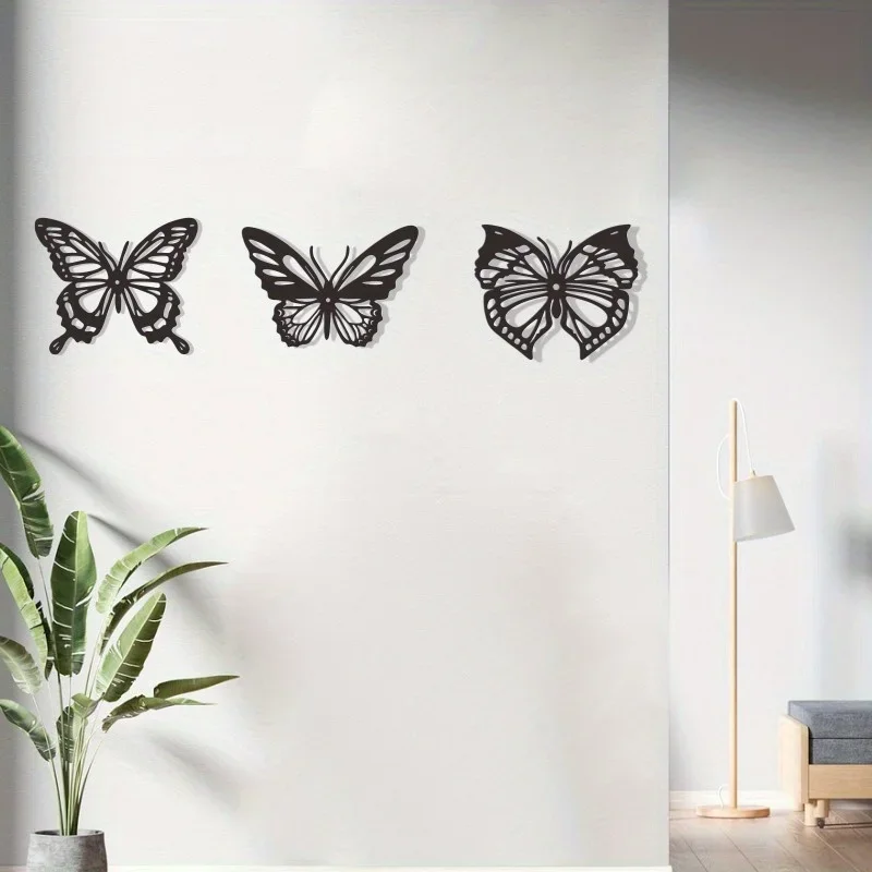 New Metal Butterfly Hollow Home Decoration Creative Home Iron Ornament Metal Craft Wall Outdoor Decoration Ornament Pendant Art