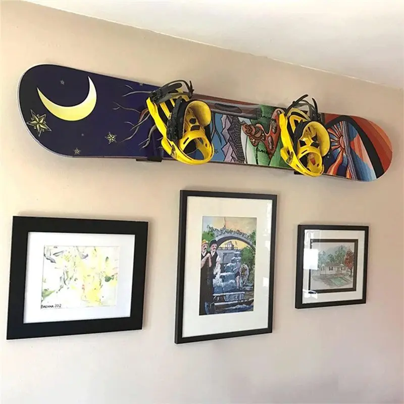 HOES-Minimalist Snowboard Display Rack, Wall Mount Storage Minimalist Wall-Mount Surfboard Rack / Display Mount Easy To Use Midd