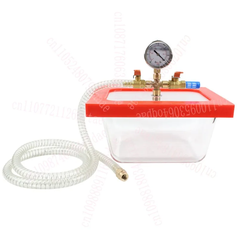 

3L Transparent Pyrex Glass Vacuum Defoaming Barrel Epoxy Resin Silicone AB Glue Defoaming Vacuum Chamber Laboratory Tools