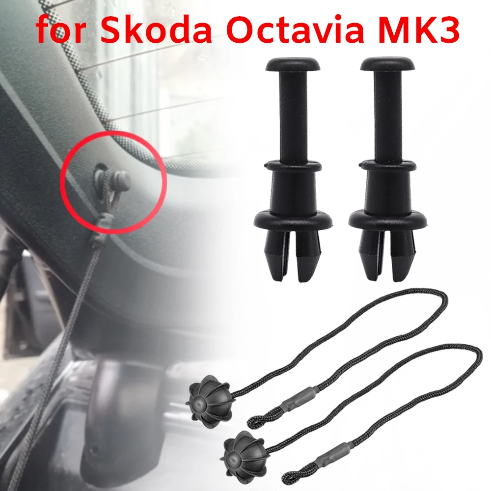 

Car Rear Trunk Parcel Shelf String Clips Holder Pivot Hanger for Skoda Octavia MK3 5E 2013-2018 Accessories Parts Cord Plastic