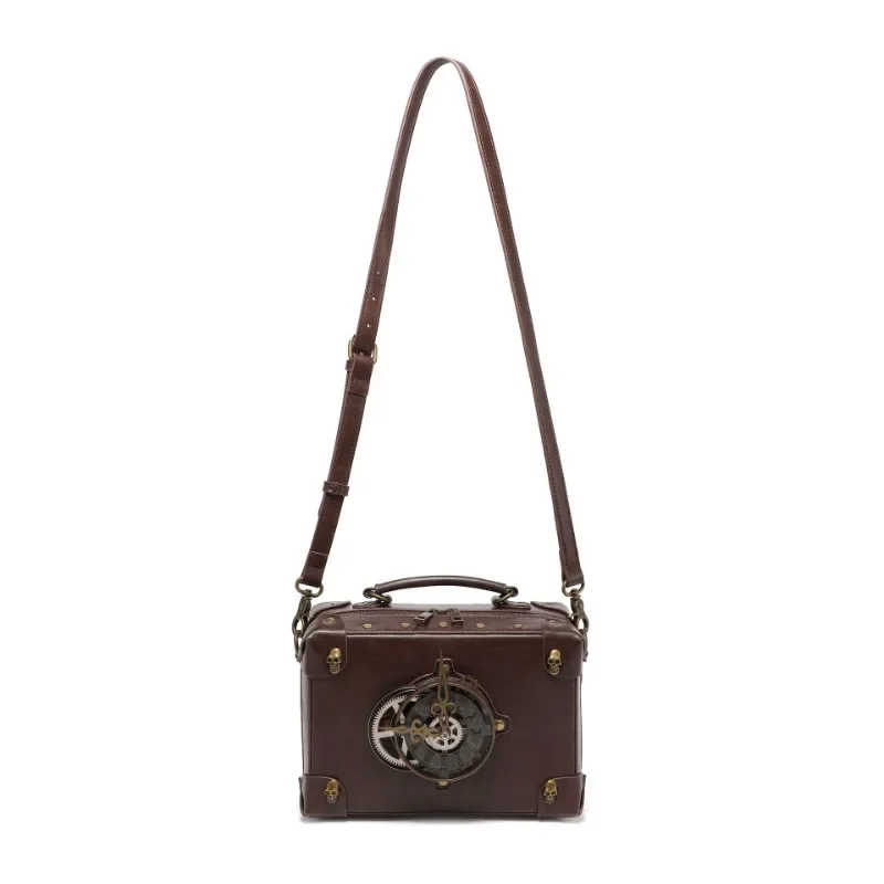 

women's PU leather, niche European and American punk industry, retro style women's style, single shoulder oblique span bag