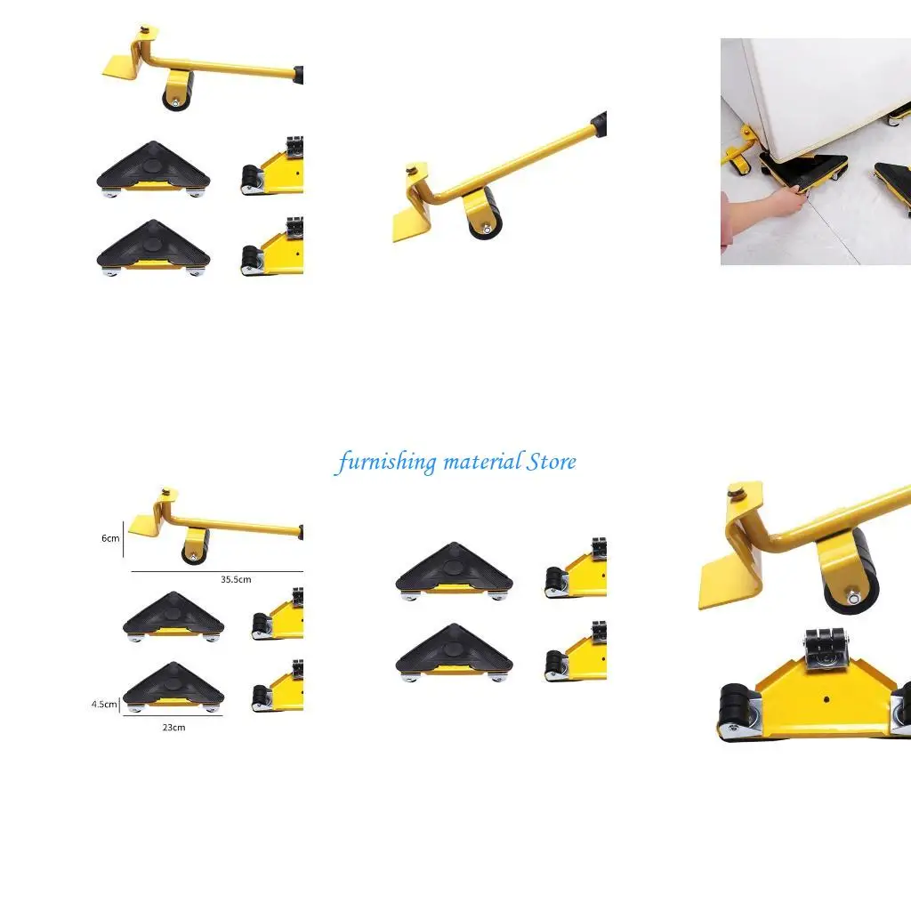 

Y5GD Инструмент для перемещения мебели Транспортный подъемник Тяжелые предметы Перемещение 4-колесного роликового стержня