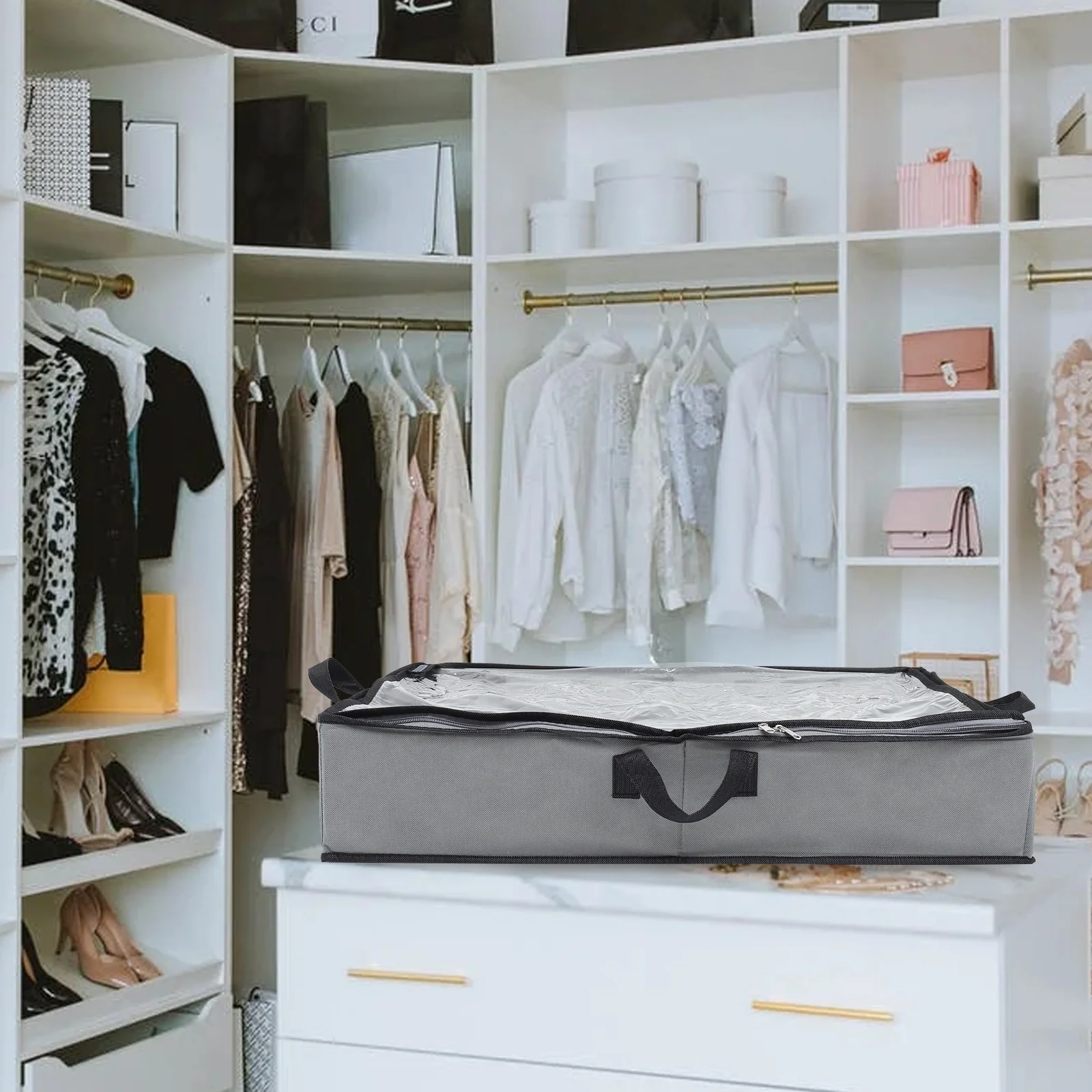 

Складная коробка для хранения обуви, большая вместимость, пылезащитный, водонепроницаемый контейнер под кроватью, домашняя сумка, чехол для обуви из нетканого материала PE