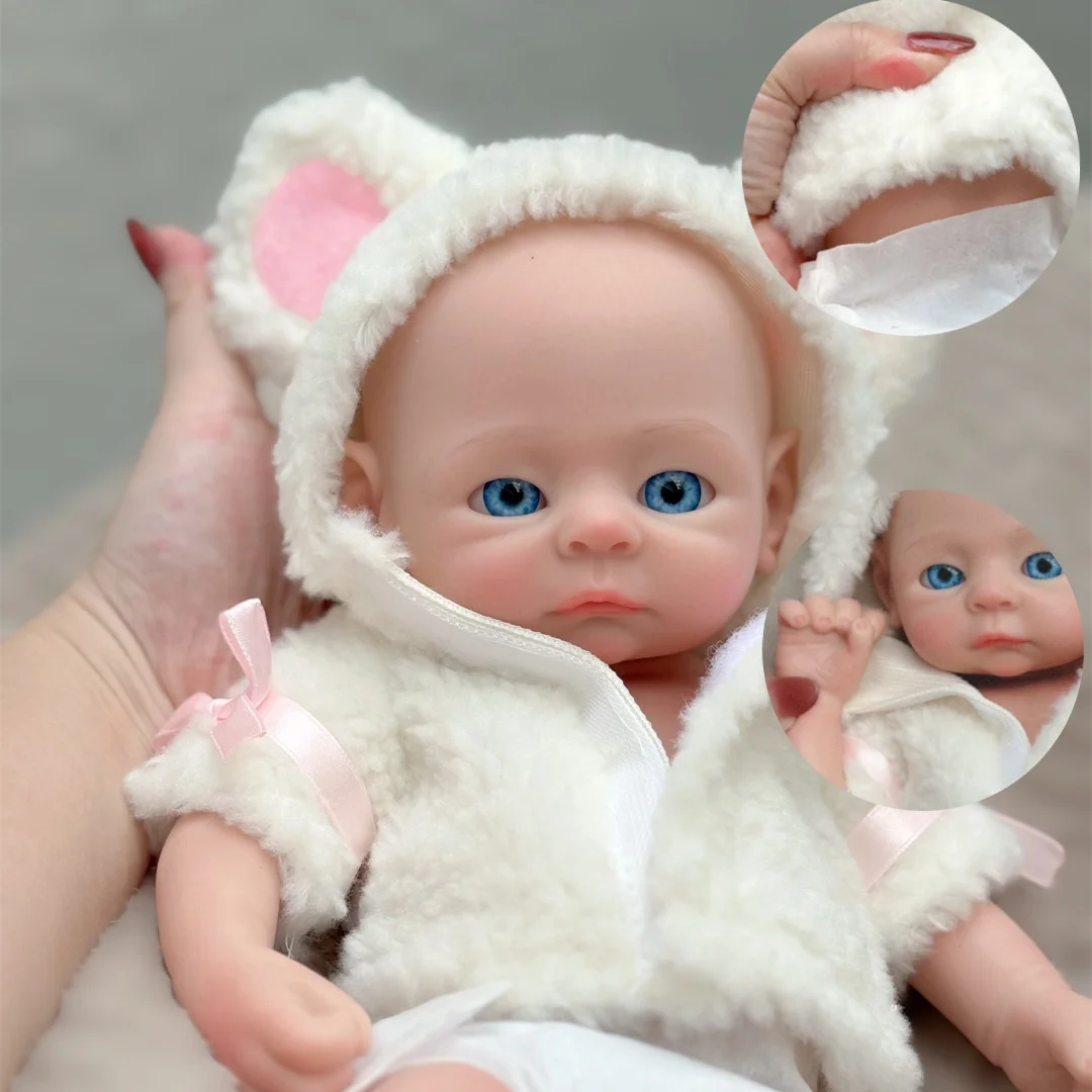 

33 см можно стирать, однотонный силиконовый Bebe Reborn Girl, 3D окрашенная кожа, ручная роспись, реалистичные куклы для новорожденных