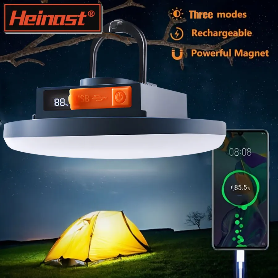 

Портативный перезаряжаемый мощный фонарь для кемпинга с магнитом, яркий фонарик для аварийного освещения и ночной работы