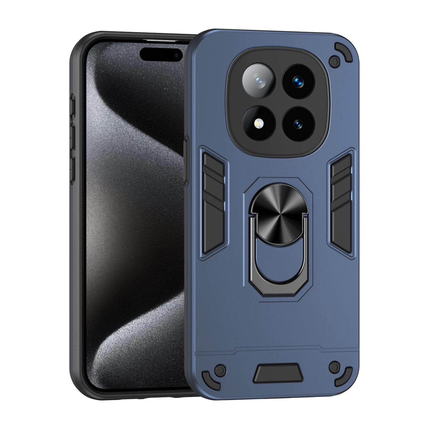 Militärische Schutzhülle für Xiaomi Redmi Note 15 Pro 5G Note 14 Pro+ Plus Stoßfeste Schutzhülle mit Ringständer Fundas Coque