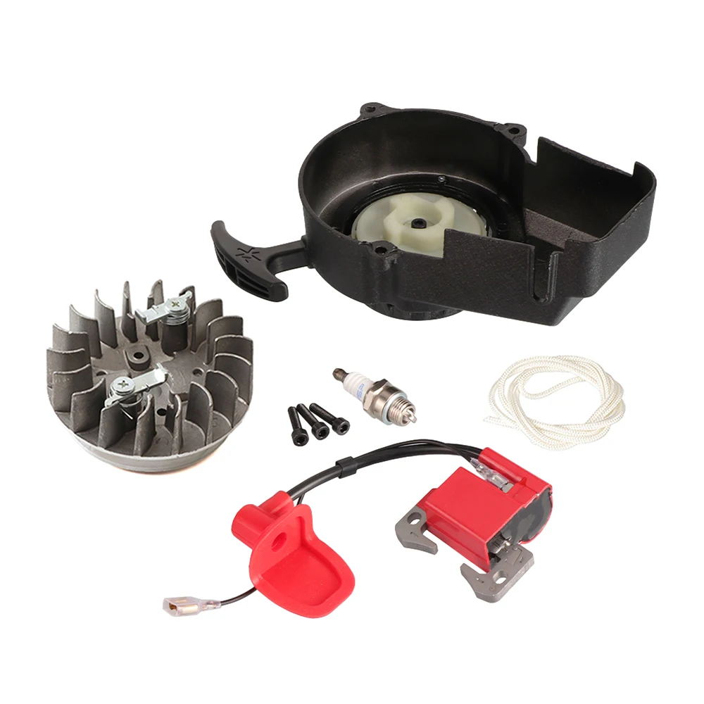 

Easy-Pull Aluminum Alloy Recoil Start Starter Ignition Coil for 47cc 49cc 50cc 2-Stroke Gas Mini Moto Pocket Bike ATV Quad Parts