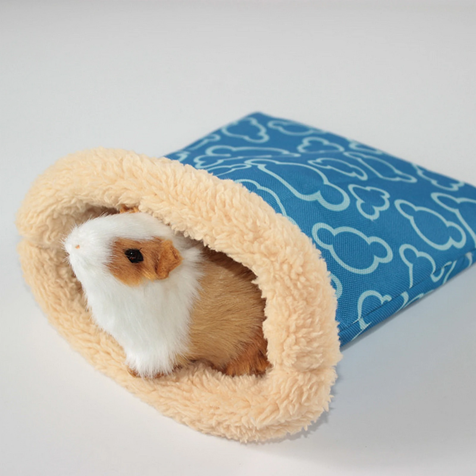 

Thermal Pet Sleep Sack Soft Snuggle Pouch for Small Animals Hamster Bed Mat Cozy Nest Winter Bedding Lightweight Portable