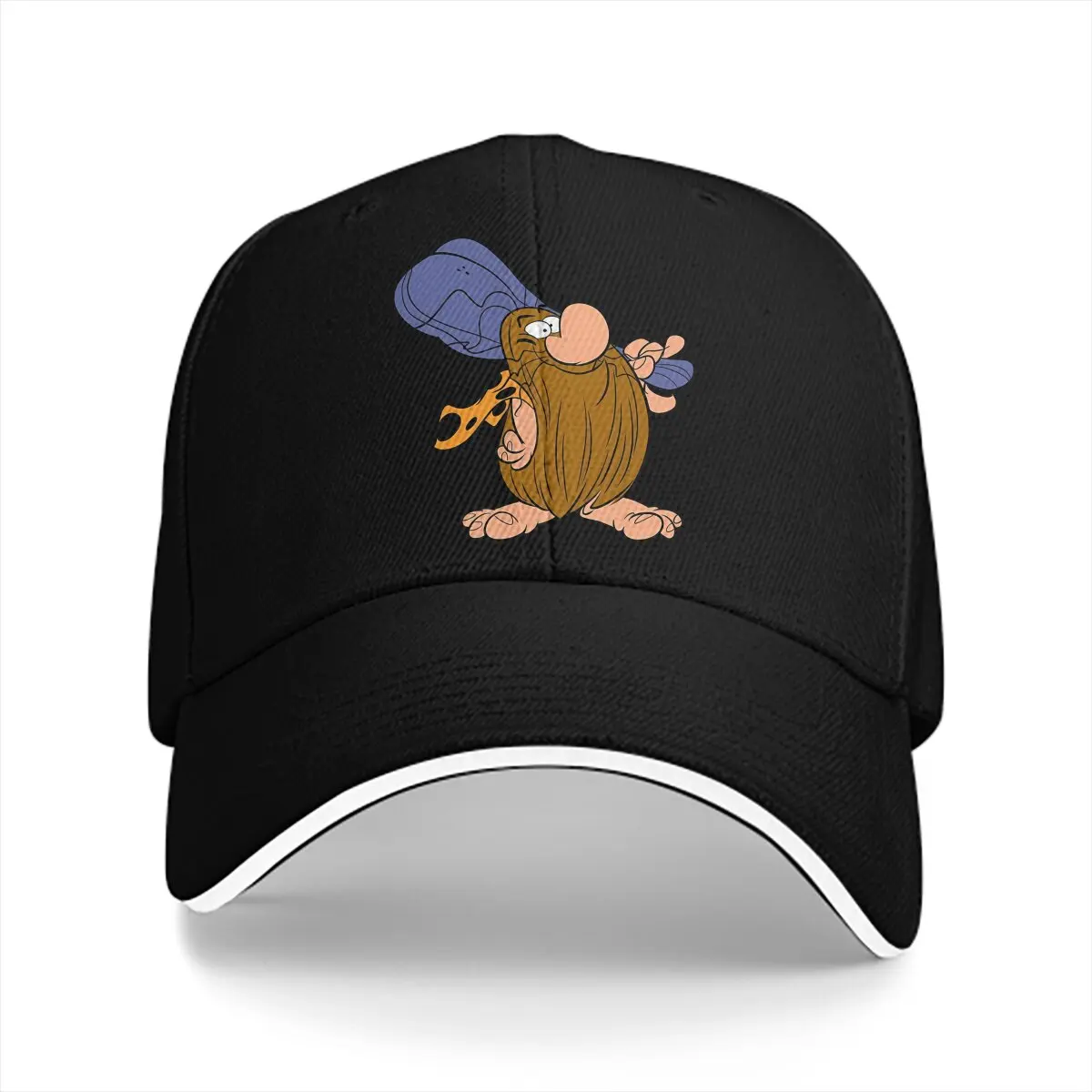 Captain Caveman Cartoon Multicolor Hat Peaked Men's Cap Special Personalized Visor Protection Hats