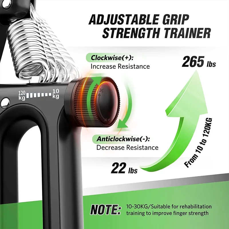 Display Hand Grip Strengthener,Portable Wrist Exercise Equipment For Hand Finger Strength Training Rehabilitation Relaxation image 4