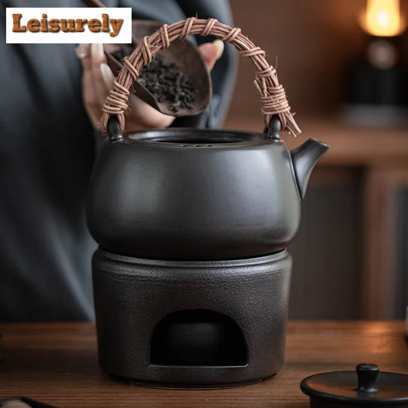 Gear Alcohol Lamp Tea Stove Ceramic Tea Warmer Teapot Heating Base Portable Tea Making Furnace Kung Fu Tea Set Around The Stove