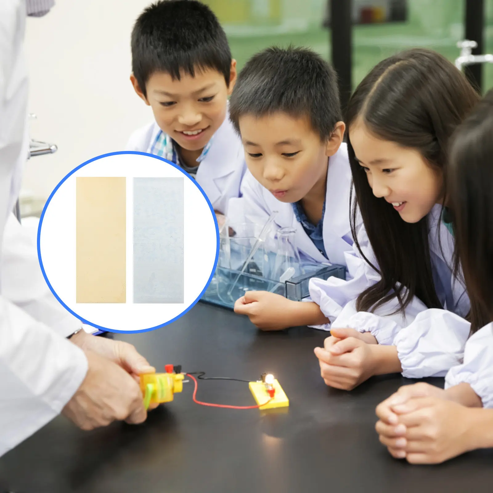 Copper Zinc Electrode Sheets 8 Piece Lemon Potato Battery Science Experiment DIY Lab Teaching Kit