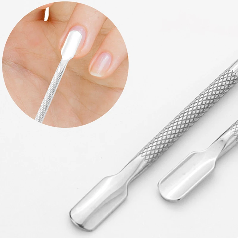 Cuticle Dead Skin Trimmer Remover Nail File Manicure Art Pedicure Care Tool Double Sided Stainless Steel Metal Cuticle Pusher