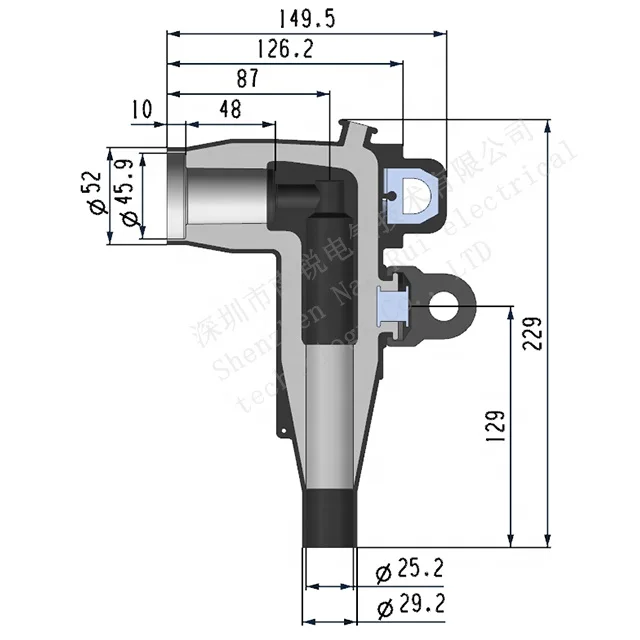 22/24kV/250A Elbow Cable Joints Ring main cabinet transformer branch box joint connectors