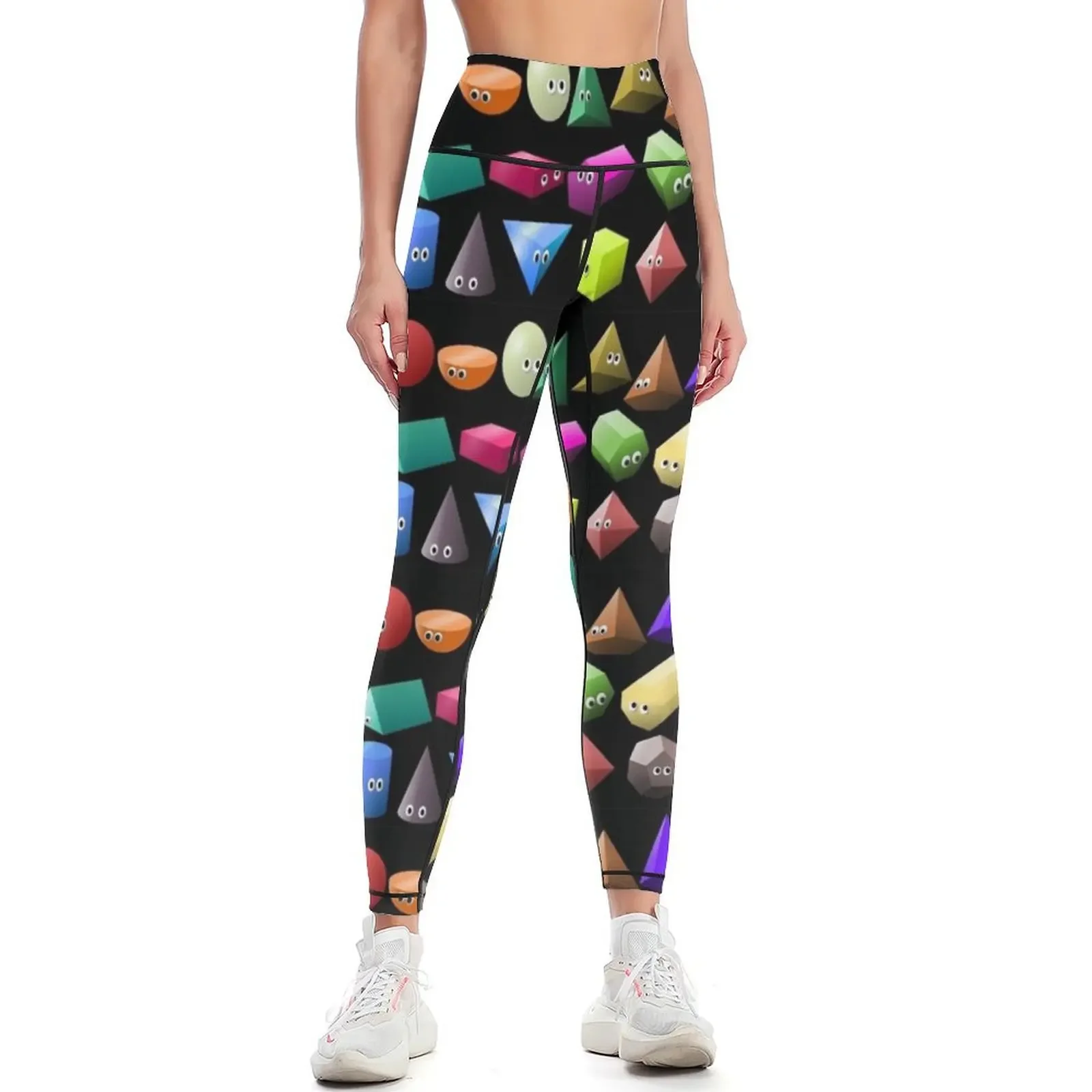 

3D Shapes - The Kids' Picture Show Leggings Women's tights Fitness's gym clothes gym's sportswear sport legging Womens Leggings