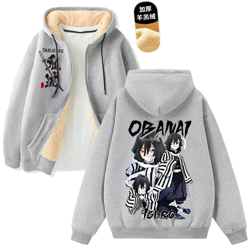 Demon Slayer Volwassen Hoodie Jas Winter Tops Jas Vrouw Man Hoodie Sweatshirt Giyu Tomioka Tanjiro Anime Kleding Harajuku Jas