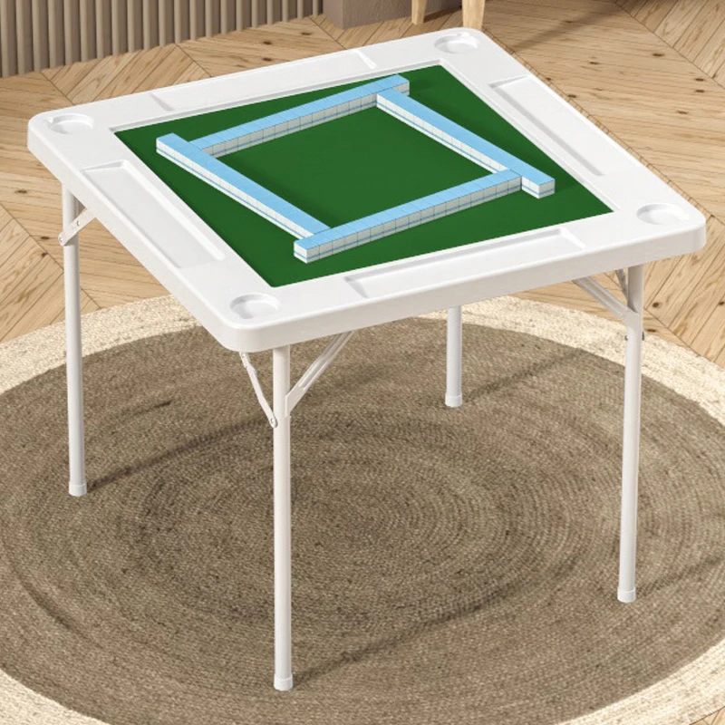 Outdoor Inside Camping Beach Patio Portable Foldable Folding Plastic 4-Player Poker Card Mahjong Table